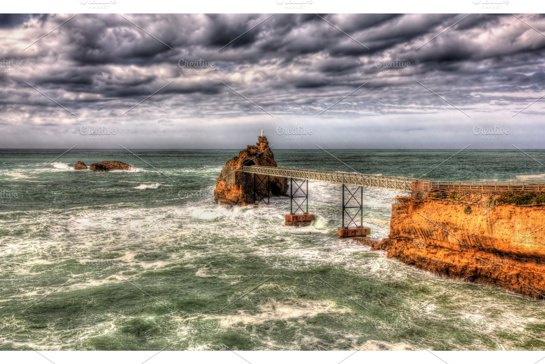 Small islands in the Atlantic Ocean near Biarritz, France, a Nature Photo by Leonid Andronov