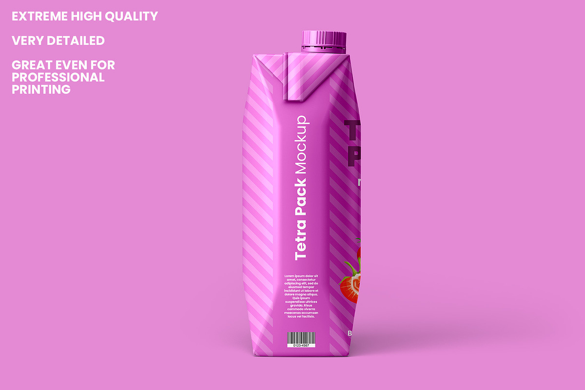 Tetra Pak Prisma Pack Mockup, a Packaging Mockup by Illusiongraphic (Photo 3 of 13)