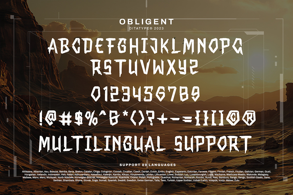 Obligent, a Symbol Font by Ditatype (Photo 7 of 11)