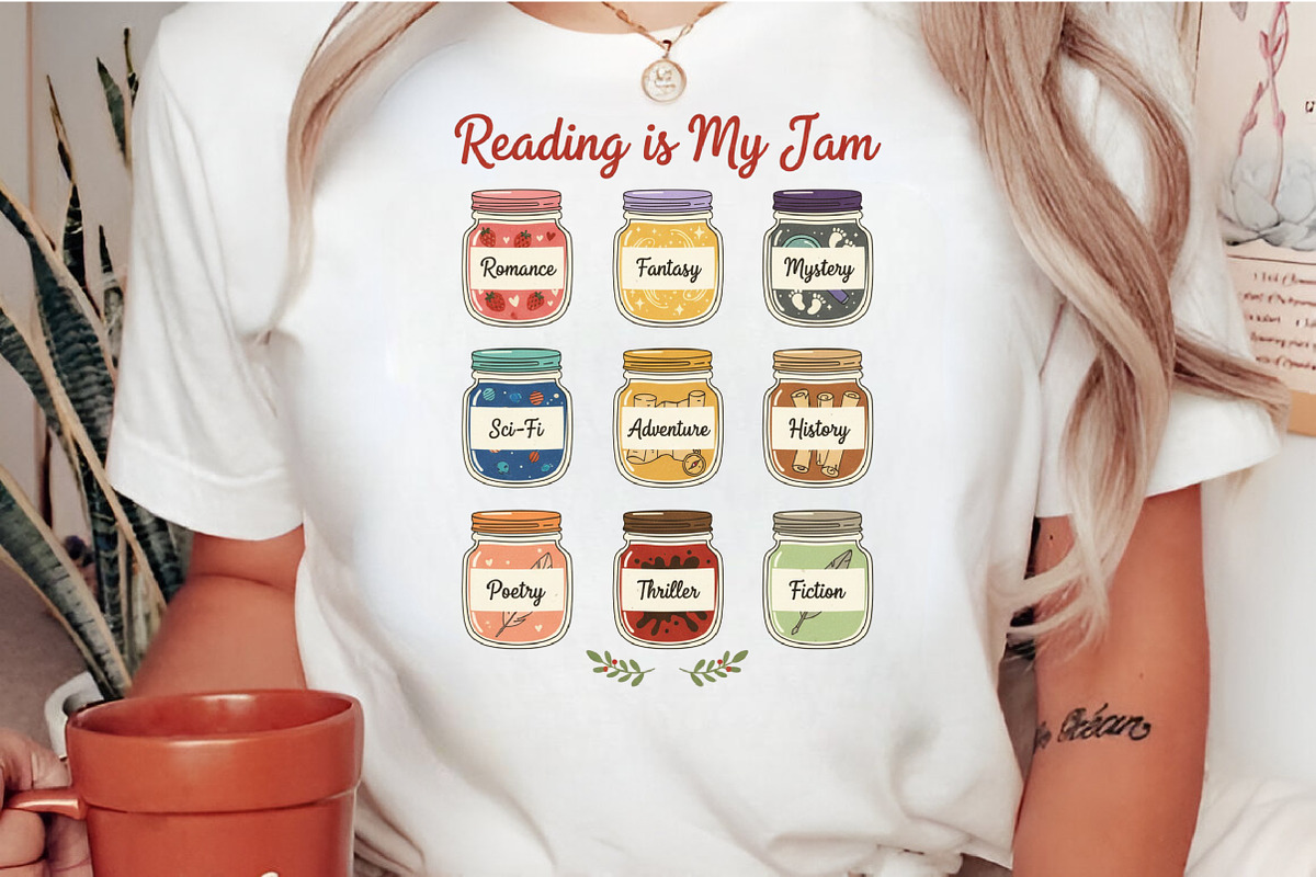 Reading is My Jam Bookish Sticker, an Illustration by Craft Nest (Photo 4 of 6)