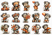 Whimsical Spring Teddy Bear Clipart, an Illustration by Craft Nest (Thumbnail 6 of 11)
