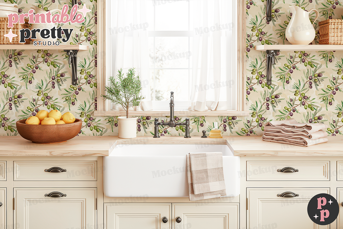 Cottagecore Wallpaper Mockup PSD, a Product Mockup by Printable Pretty Studio (Photo 6 of 9)