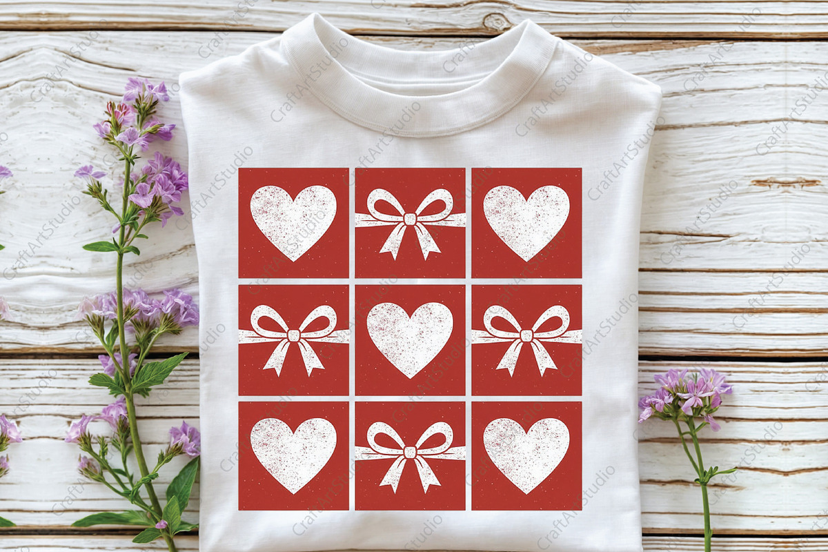 Retro Checkered Valentines PNG, an Illustration by CraftArtStudio (Photo 3 of 4)