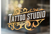 Tattoo logo template, a Branding & Logo Template by OneVectorStock