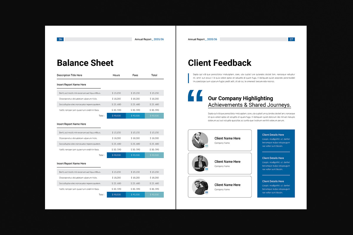 Annual Report Template, a Brochure Template by DesignCrest (Photo 9 of 14)