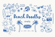 Beach Doodles Illustration Bundle, a Seasonal Illustration by Hillustrations (Thumbnail 1 of 3)