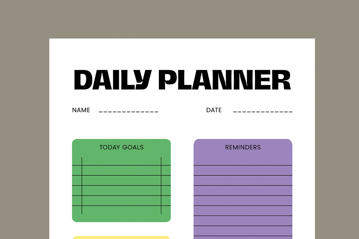 Daily and Weekly Planner Template preview 2