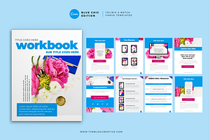 Blue Chic Workbook Canva Template