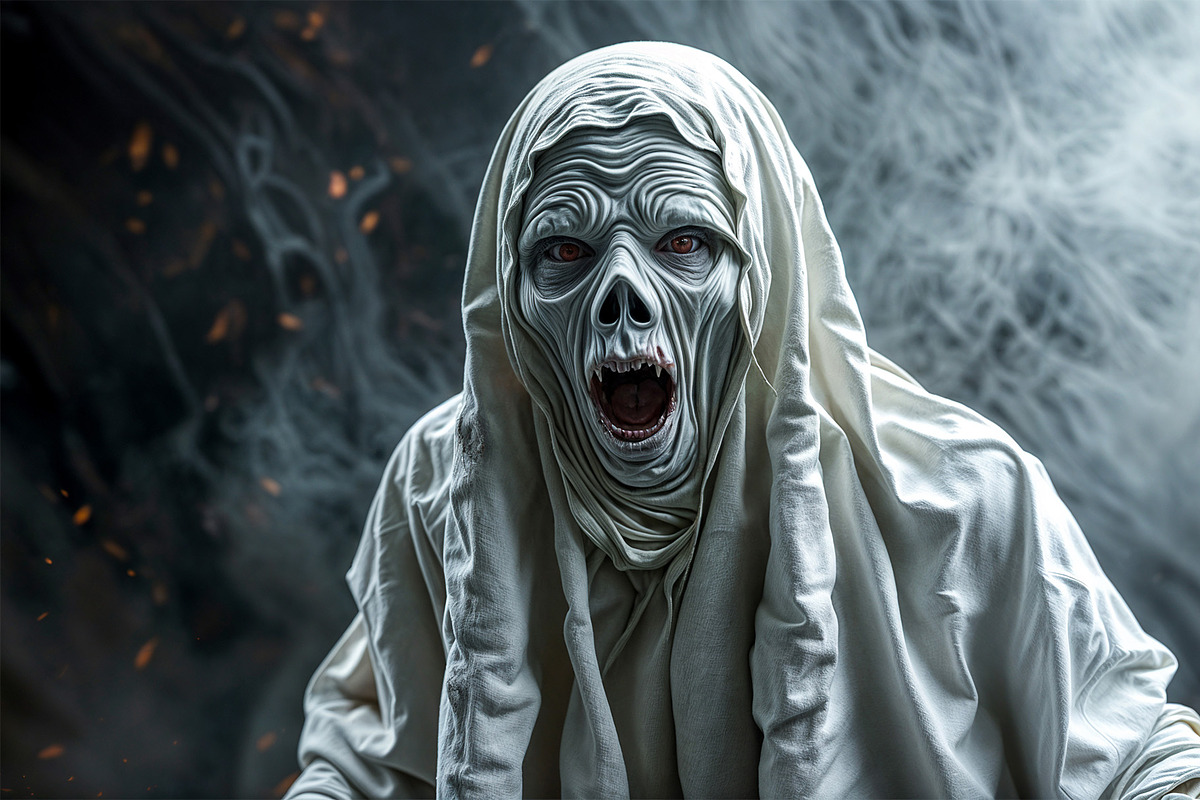 Spooky Ghost Halloween Backgrounds, a Seasonal Illustration by StockVerse Creative (Photo 2 of 4)
