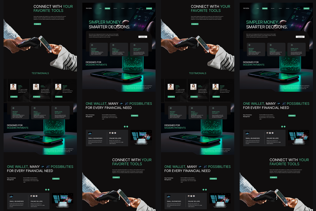 Figma E-Wallet Landing Page, a Landing Page Template by Musara (Photo 4 of 6)