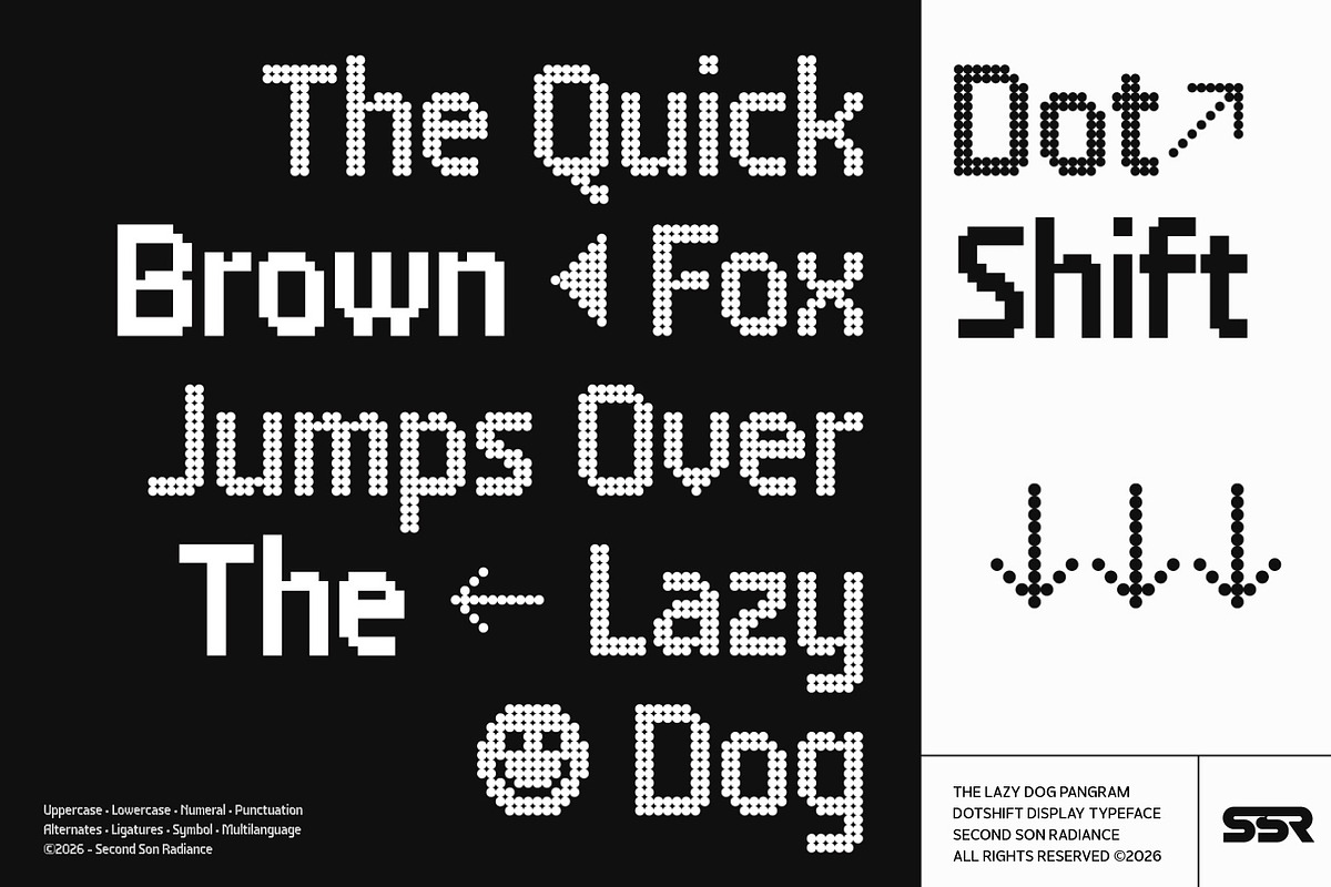 SS Dotshift - Dot and Pixel, a Sans Serif Font by Typocracy Studio (Photo 6 of 13)