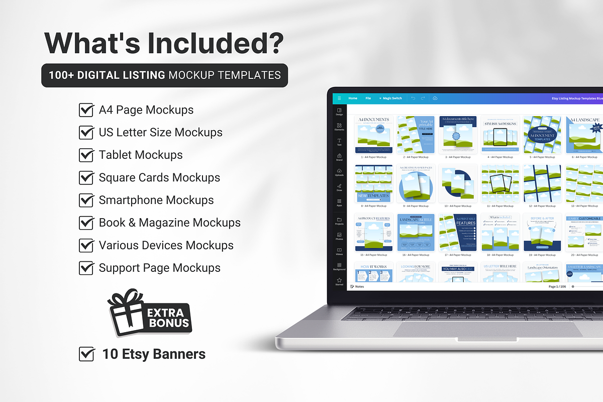 Digital Listing Mockup Templates, a Device Mockup by DigiPax (Photo 2 of 10)