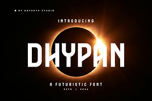 Dhypan a Futuristic Font