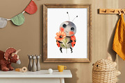 Watercolor Ladybugs with flowers set, an Animal Illustration by AlineArtStore (Thumbnail 8 of 8)