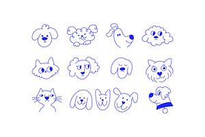 Pets And Mascots, Vector Elements