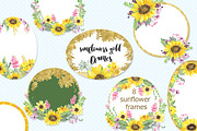 -50% Sunflowers watercolor flowers, a Texture Illustration by LABFcreations (Thumbnail 3 of 11)