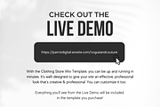 Clothing Store Website for WIx, a Landing Page Template by Parrot Designs (Thumbnail 3 of 4)