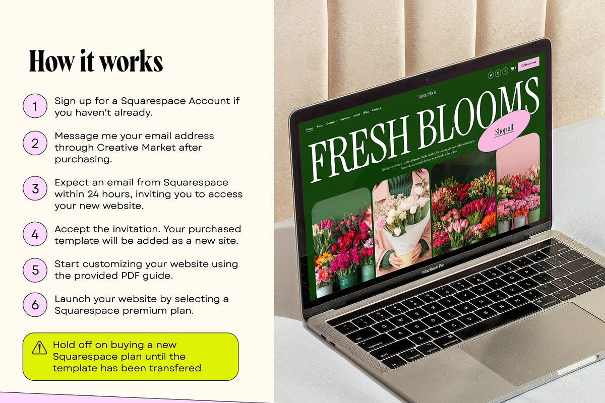 Luxury Florist Squarespace Template, a Squarespace Template by Template Twist Shop (Photo 5 of 10)