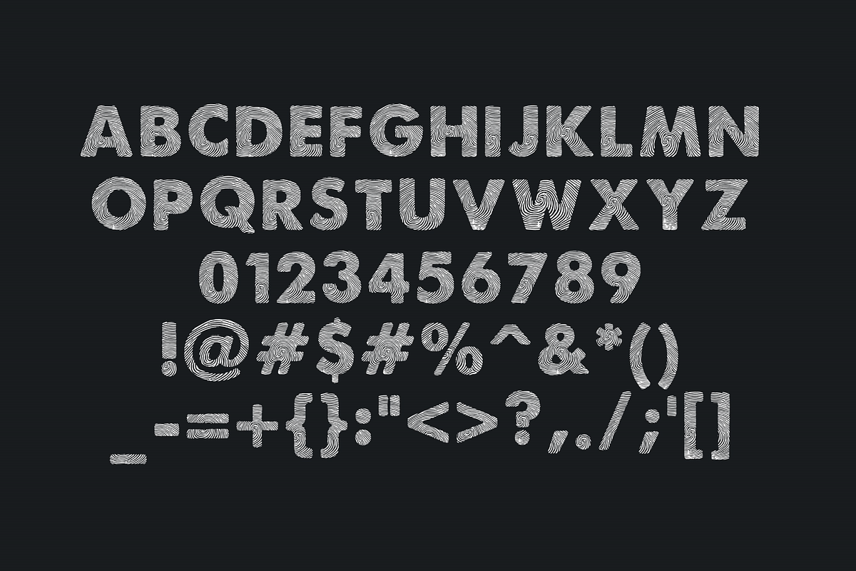 finger print font preview 3