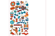 It's movie time! White background, a Texture Illustration by Art Loft (Thumbnail 10 of 16)