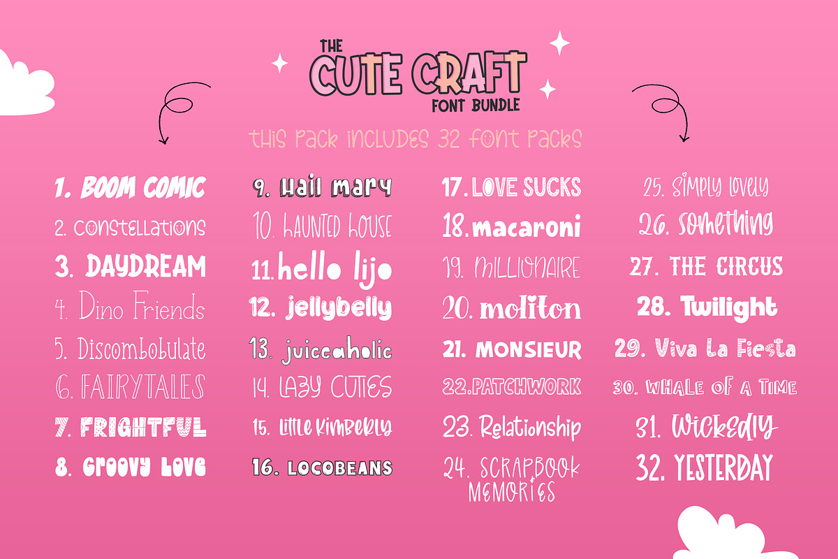 The Cute Craft Bundle - ONLY $9, a Font by Salt & Pepper Designs (Photo 2 of 35)