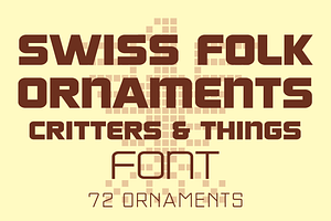 Swiss Folk Ornaments Font - Critters