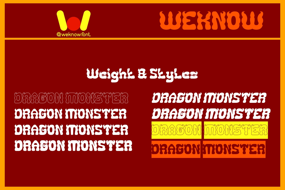 Dragon Monster font, a Font by weknow (Photo 8 of 8)