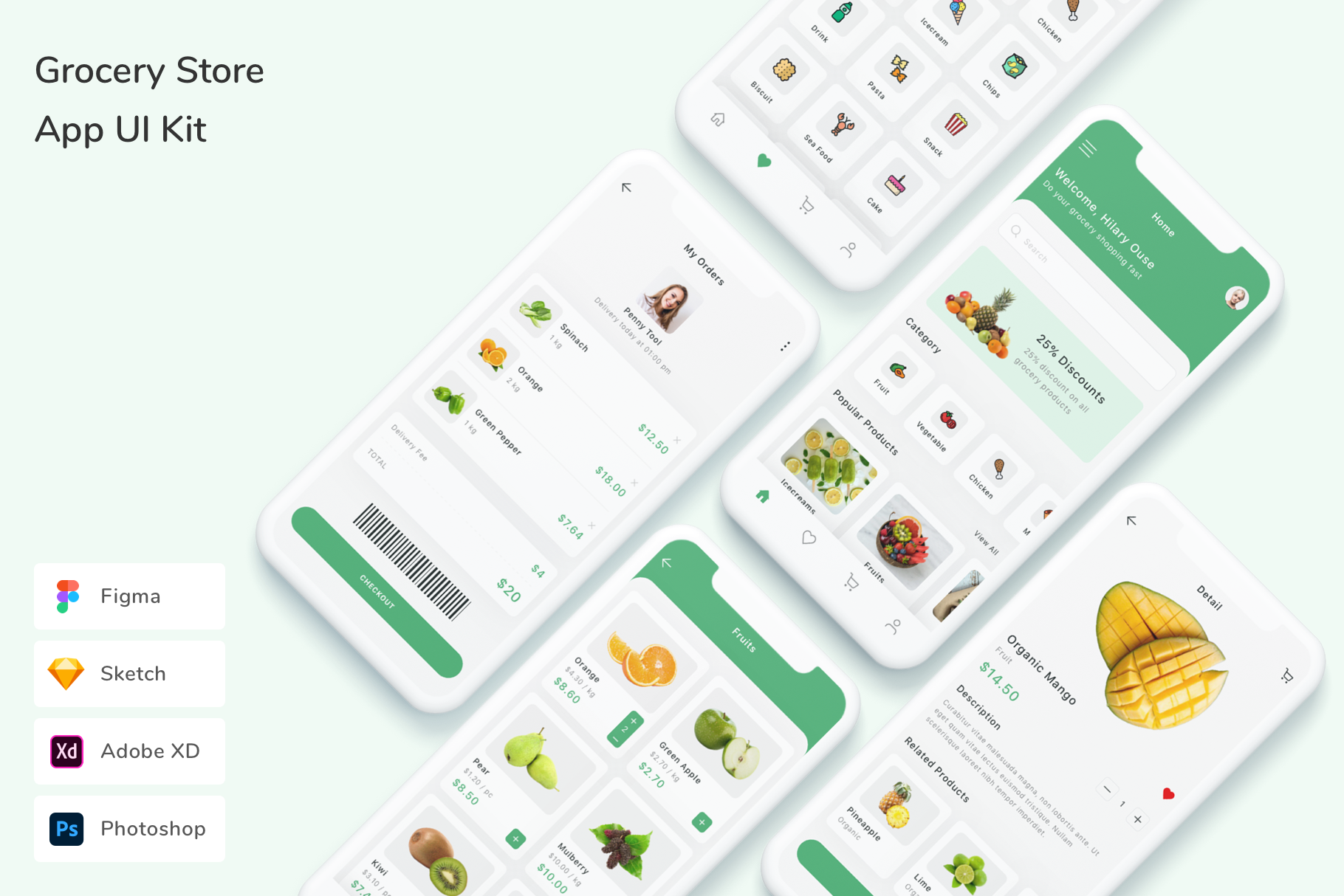 Grocery Store App UI Kit, an UI Kit Template by Betush