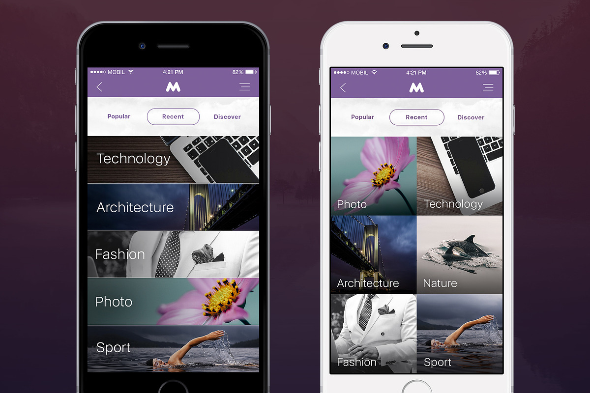 Megap - iOS Template, an UI Kit Template by Michael Eleder Templates (Photo 2 of 9)