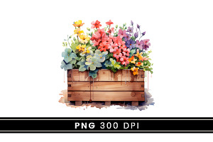 Watercolor Garden Clipart Bundle