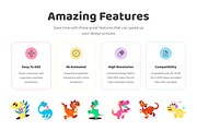 Animated Dinosaur Stickers, an Emoji Icon by Vectors Market (Thumbnail 2 of 3)