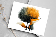 Watercolor Quirky Fox Clipart Bundle, an Illustration by Canvas Craft (Thumbnail 7 of 8)