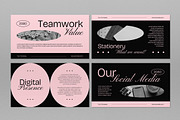 Black Pink Elegant Brand Power Point, a Presentation Template by graphicook (Thumbnail 7 of 10)