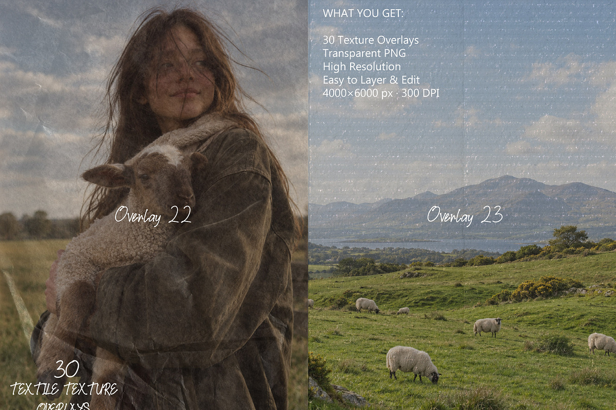 30 Textile Texture Overlays PNG, a Texture Graphic by DreamoraArt (Photo 4 of 15)
