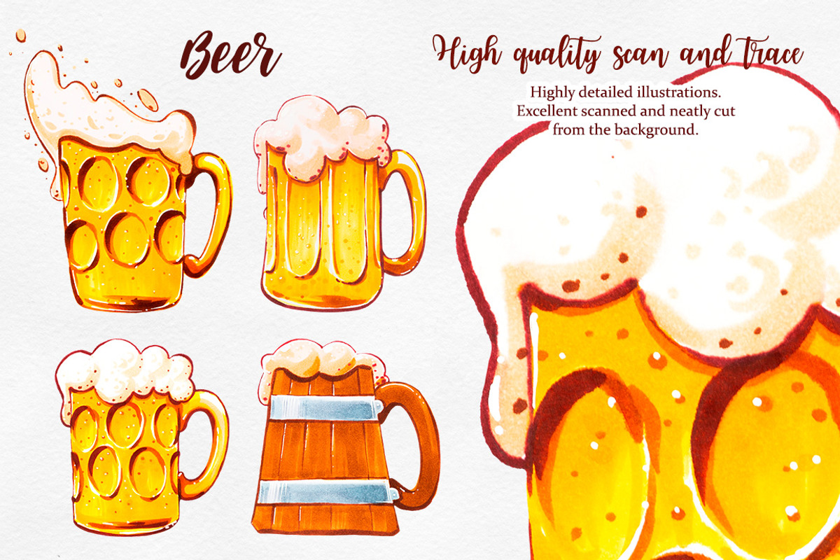 Octoberfest. Marker illustrations, a Food Illustration by AlexGreenArt (Photo 2 of 7)
