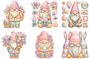 Watercolor Easter Gnome Clipart, an Illustration by CraftArtStudio (Thumbnail 5 of 6)