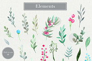 Watercolor flora. Styled collection., a Decorative Illustration by Bang Bang Bureau (Thumbnail 2 of 6)