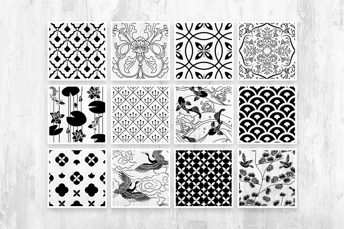 Chinese Ceramic Patterns, a Pattern Graphic by AsianElements (Photo 11 of 14)
