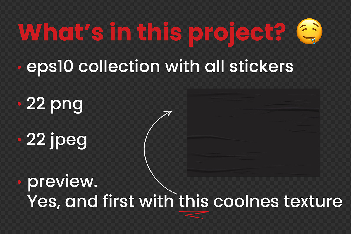 The punk stickers set with texture, a Texture Illustration by Debar's Shop (Photo 3 of 7)