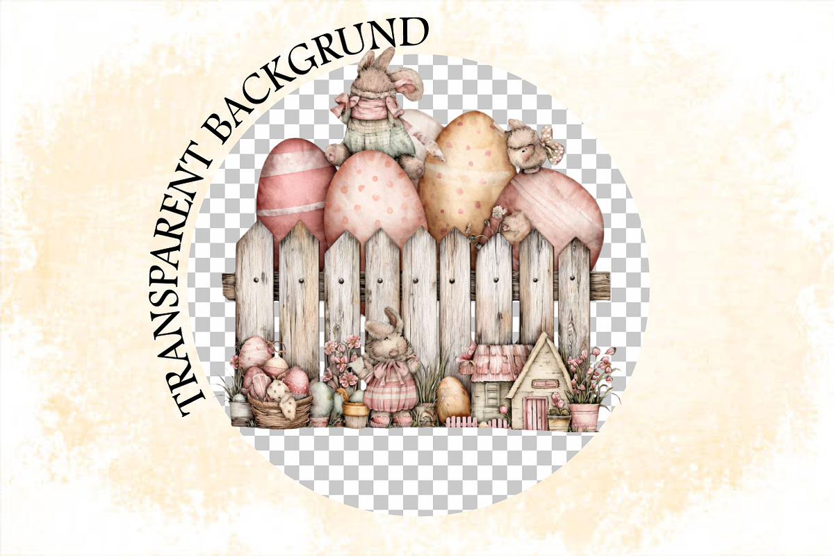 Whimsical Easter Eggs Fence Clipart, an Illustration by SVGArt (Photo 5 of 7)
