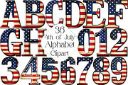 Watercolor 4th of July Alphabet Clip, an Illustration by DreamPrint404 (Thumbnail 1 of 4)