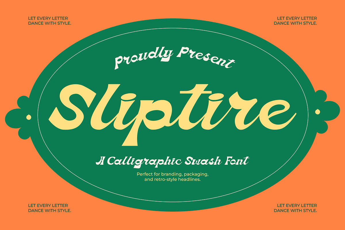 Sliptire Calligraphic Swash Font, a Script Font by Jaruka (Photo 1 of 10)