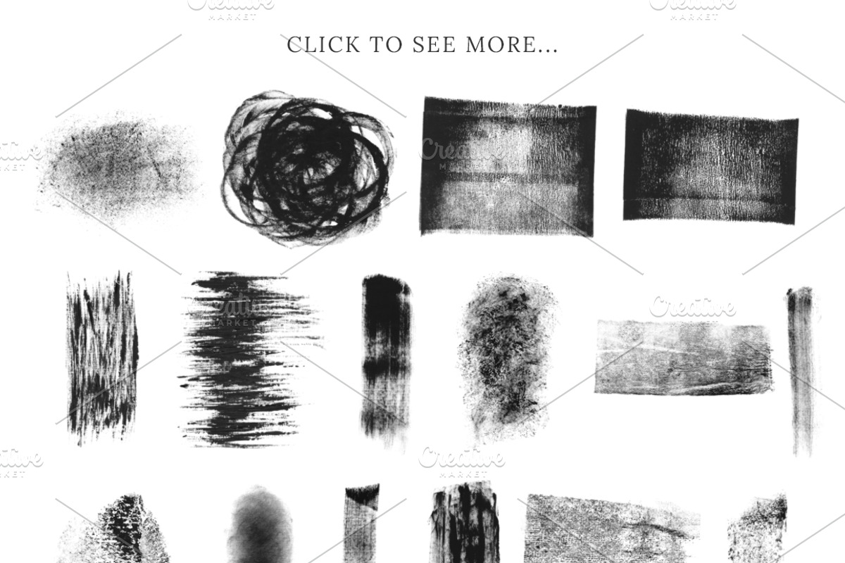 Texture Photoshop brush bundle, a Brush Add-On by Little Bean (Photo 8 of 8)