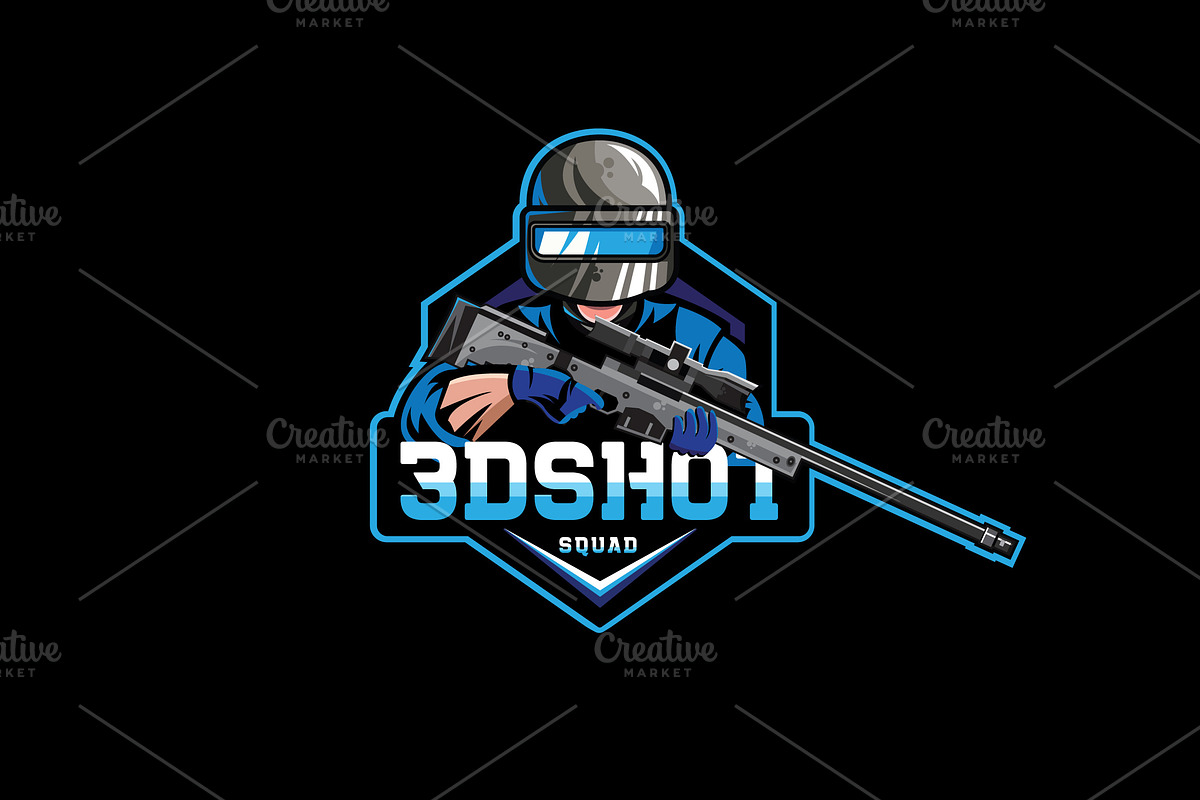 Sniper Mascot Logo Gaming Template, a Branding & Logo Template by Artlogs x Modaldesain (Photo 2 of 2)