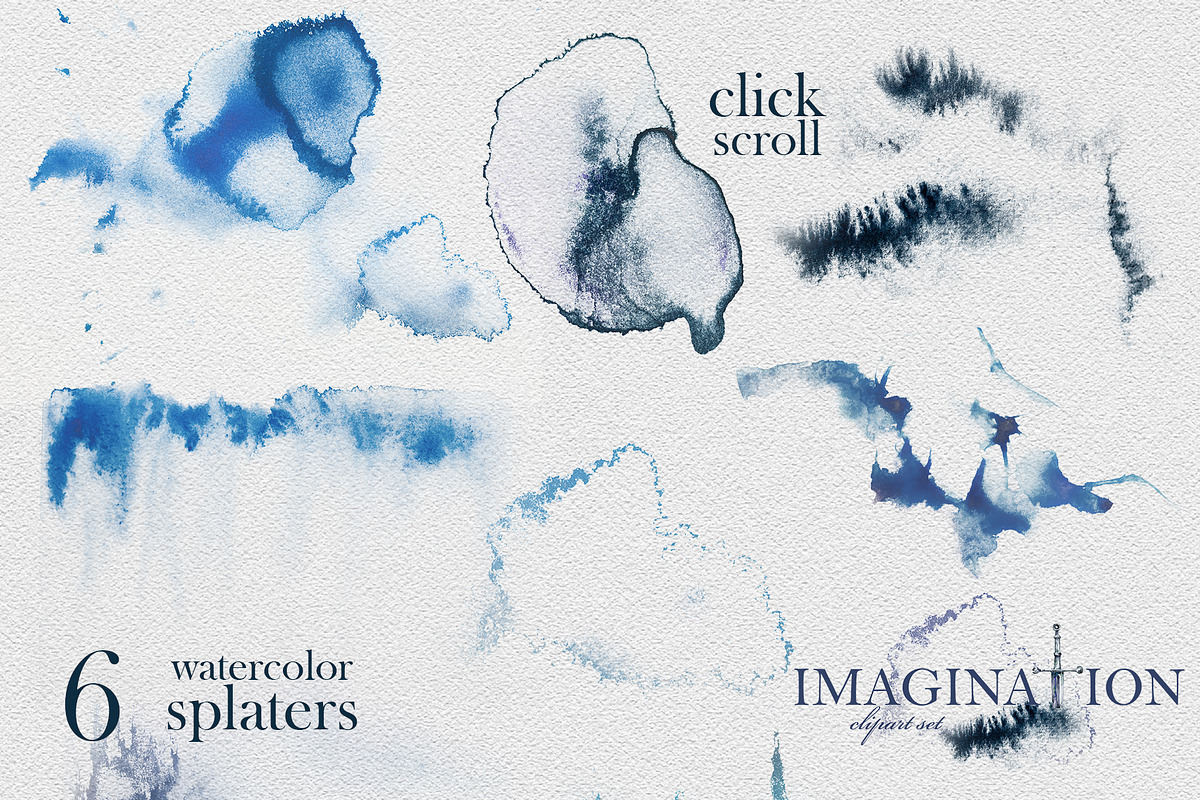 Watercolor Imagination Clipart Set, a Person Illustration by ArtCreationsDesign (Photo 7 of 7)