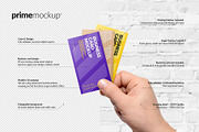 Business Card in a hand Mockup, a Print Template by PrimeMockup (Thumbnail 5 of 12)