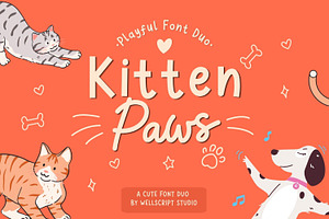 Kitten Paws - Playful Font Duo