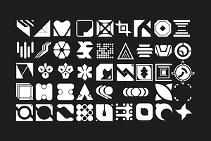 Brutalism Sci-fi Icons/Elements