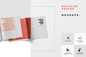 Magazine Mockup Square