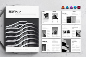 Architecture Portfolio Template, a Magazine Template by DesignCrest